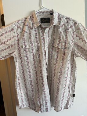 Howler Bros Pearl Snap Cowboy Shirt Western Floral Stripe